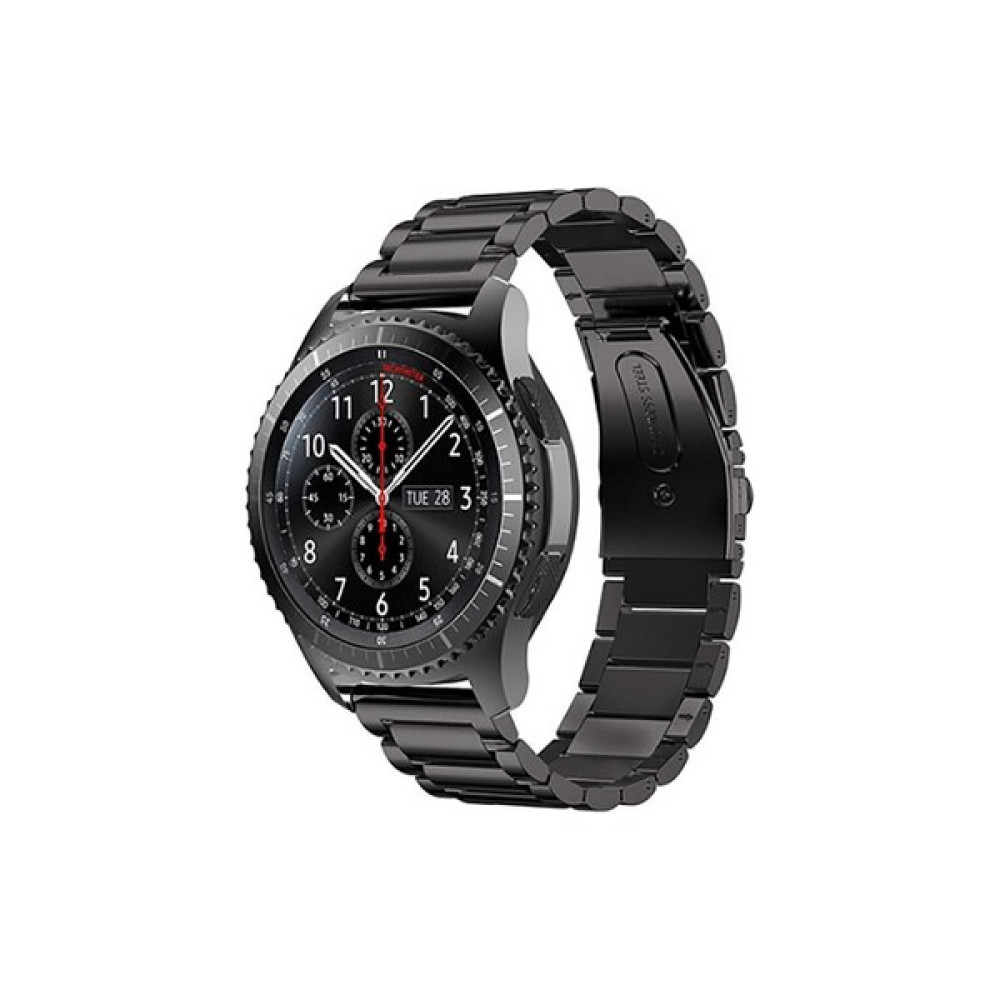 Unicell Huawei Watch Gt3 Se - Gt3 Pro - Gt2 Pro- Gt2 46 mm Tam Uyumlu 22 mm Klasik Çelik Kordon - Parlak Siyah Giyilebilir Teknoloji Aksesuarları Fiyatı