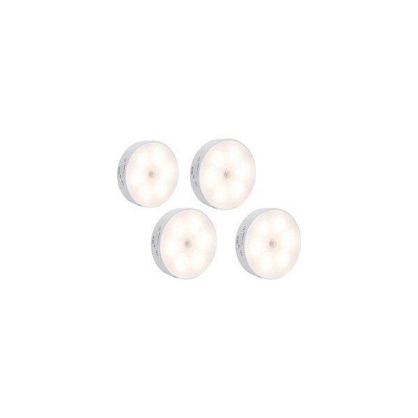 UniChrome 4 Adet Pır Hareket Sensörlü USB Şarj Edilebilir LED Işık Lamba Dolap Içi Ev Lamba - Beyaz - 1 - 10 W Led Aydınlatmalar Fiyatı