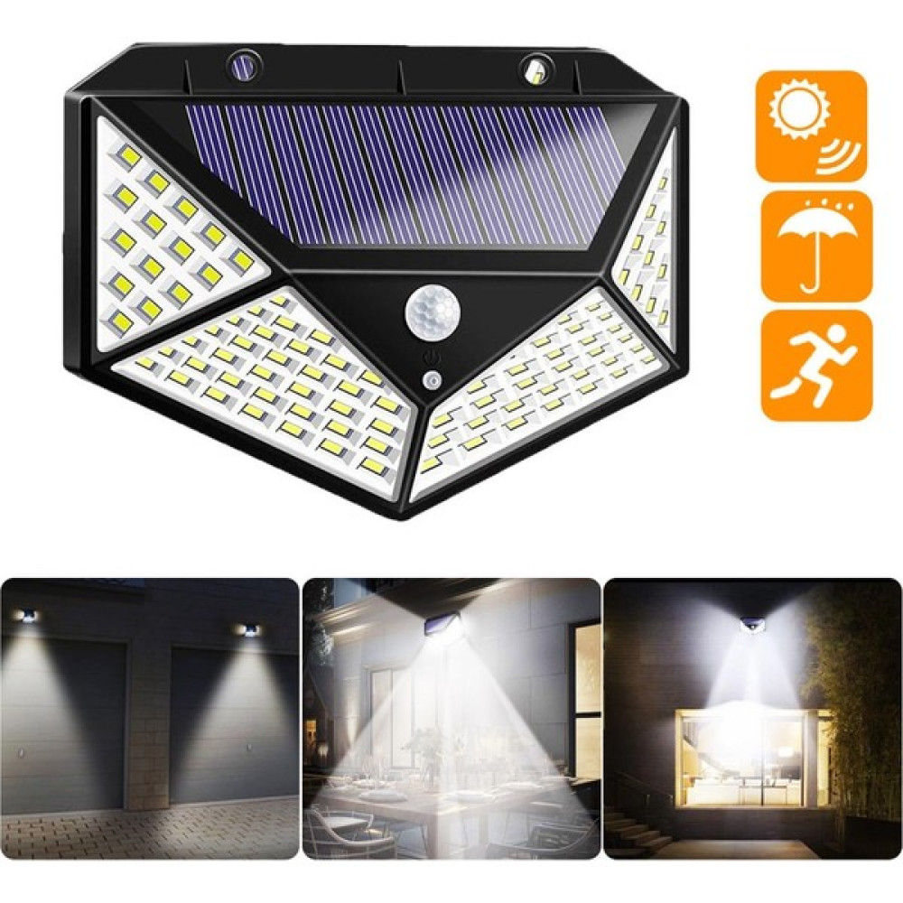 UniChrome Zauss 100 LED Solar PIR Hareket Sensörlü Su Geçirmez Duvar Bahçe Lambası IP65 - Beyaz Dış Mekan & Bahçe Oyuncakları Fiyatı
