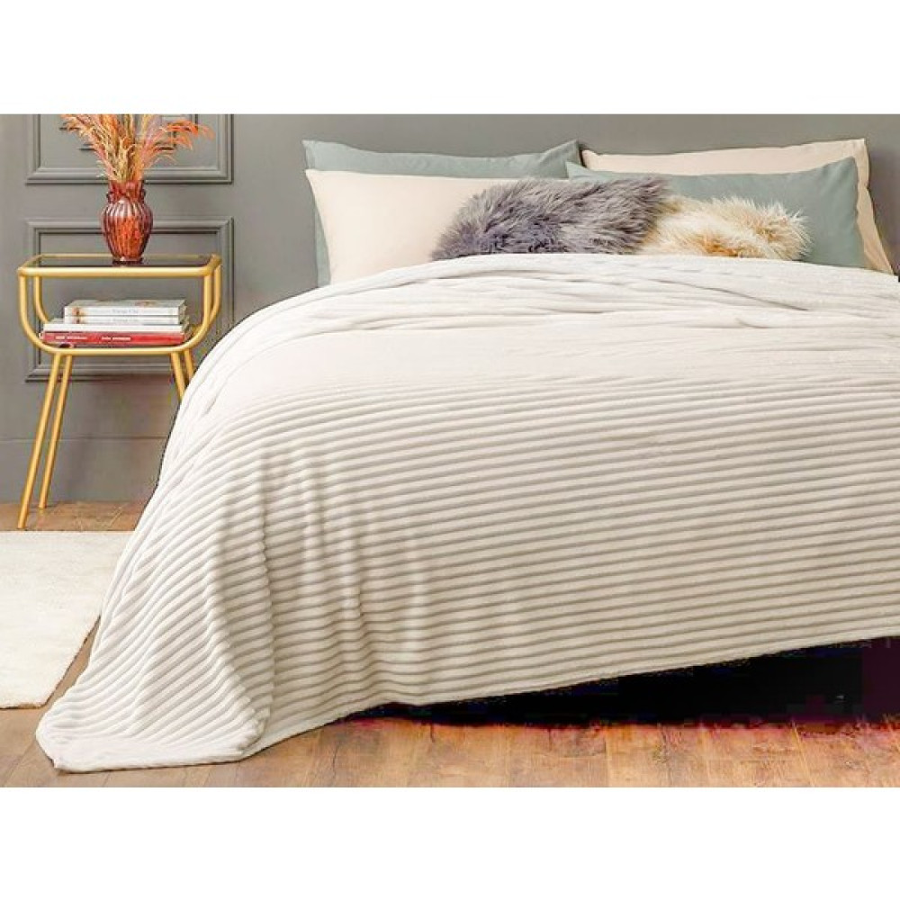 Unicolor Çok Amaçlı Süper Soft Tek Kişilik Battaniye ve Yatak Örtüsü Beyaz - 160 x 220 cm Battaniye Fiyatı