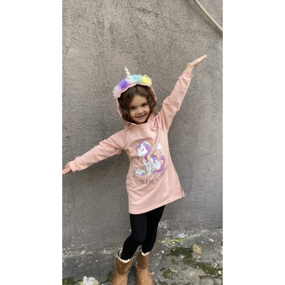 Unicorn Aksesuarlı Tunik Elbise Lisanslı Kız Çocuk Elbise Fiyatı