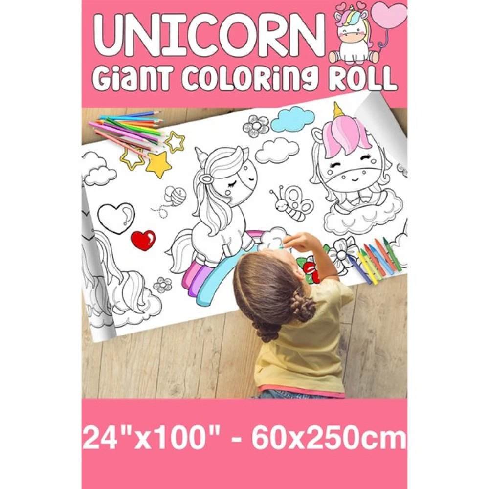 Unicorn Dev Boy Boyama Kağıdı - Tek Boynuzlu At Boyama - Jumbo Painting Paper Resim Defteri Fiyatı