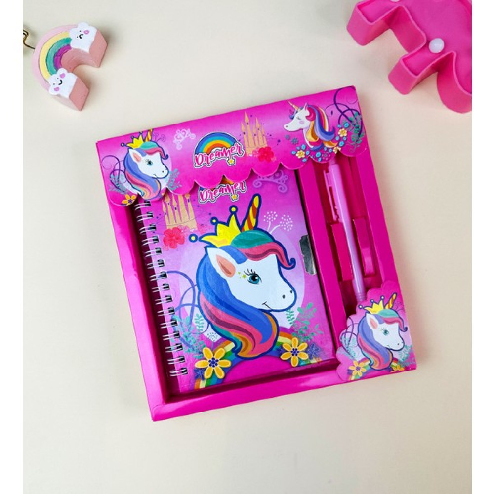 Unicorn Tasarımlı Kilitli Hatıra ve Günlük Anı Defteri Kalem Hediyeli - 4 Not Defteri & Bloknot Fiyatı