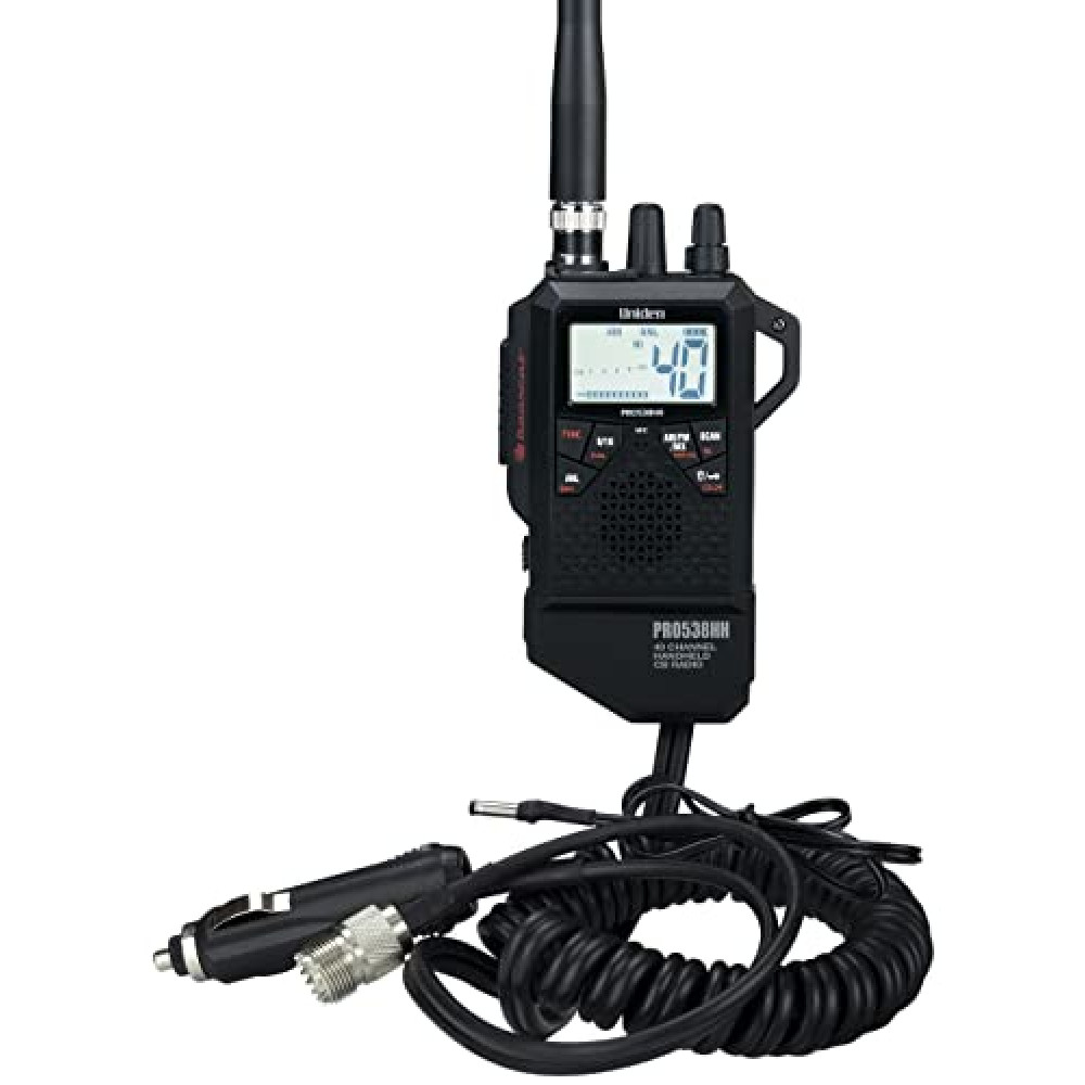 Uniden PRO538HHFM, “2 in 1” Dual Handheld/Mobile Emergency CB Radio with New FM Mode, Full 40 Channels, NOAA Weather Alerts, and Selectable 4-Watts HI/1-Watt Low Output Power.