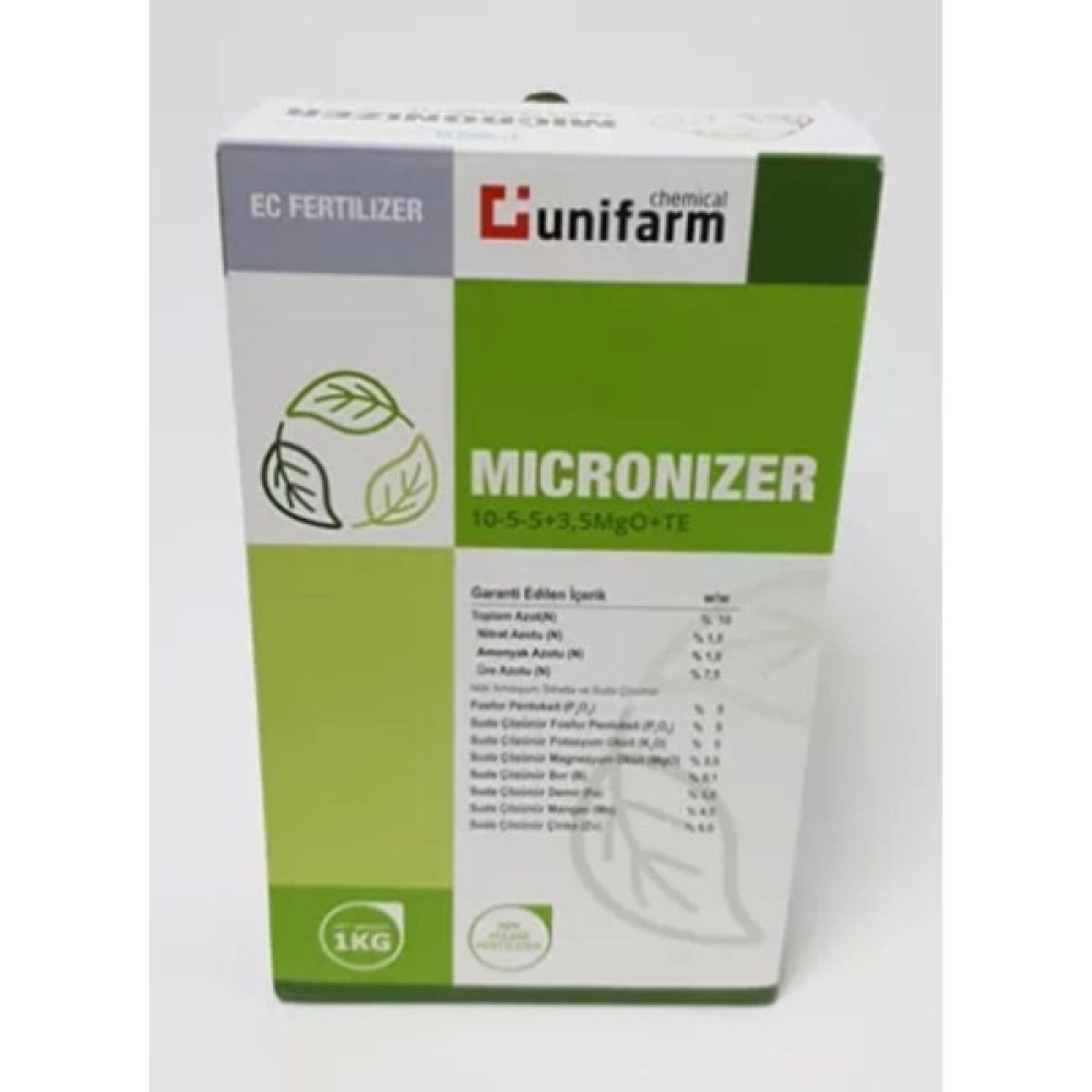 Unifarm Micronizer 10-5-5 Yaprak Gübresi 1 kg Oto Boyaları Fiyatı