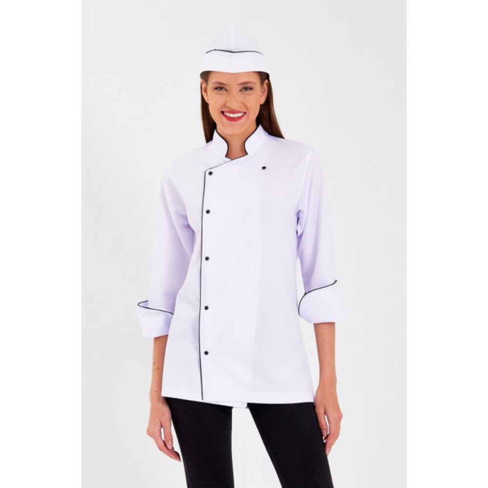 Uniforms Beyaz Kadın Şef, Aşçı , Aşçı Çırağı Için Aşçı Çeketi - XL Mutfak Önlüğü Fiyatı