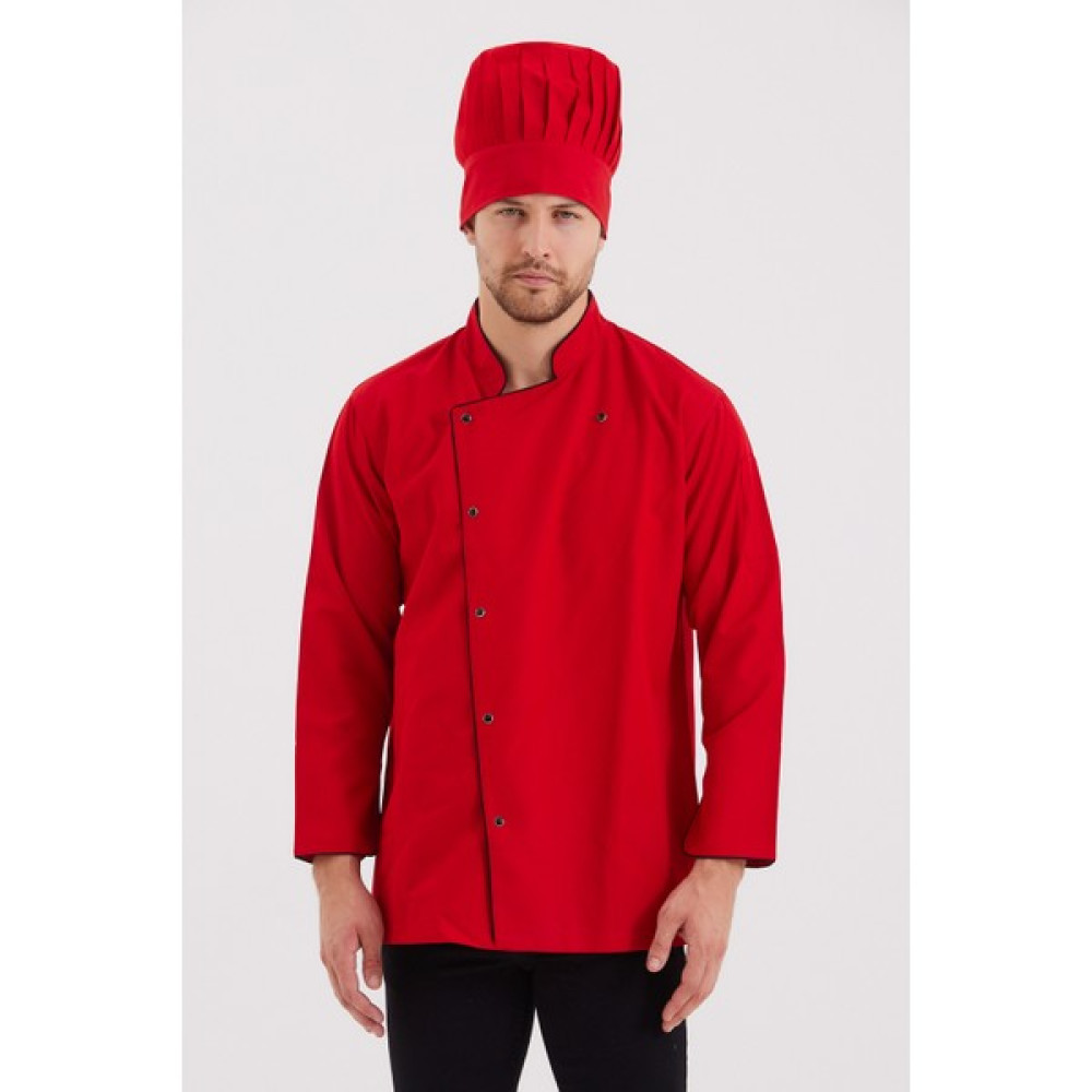 Uniforms Şef Aşçı Aşçı Çırağı Için Beyaz Kırmızı Aşçı Çeketi - XS Mutfak Önlüğü Fiyatı