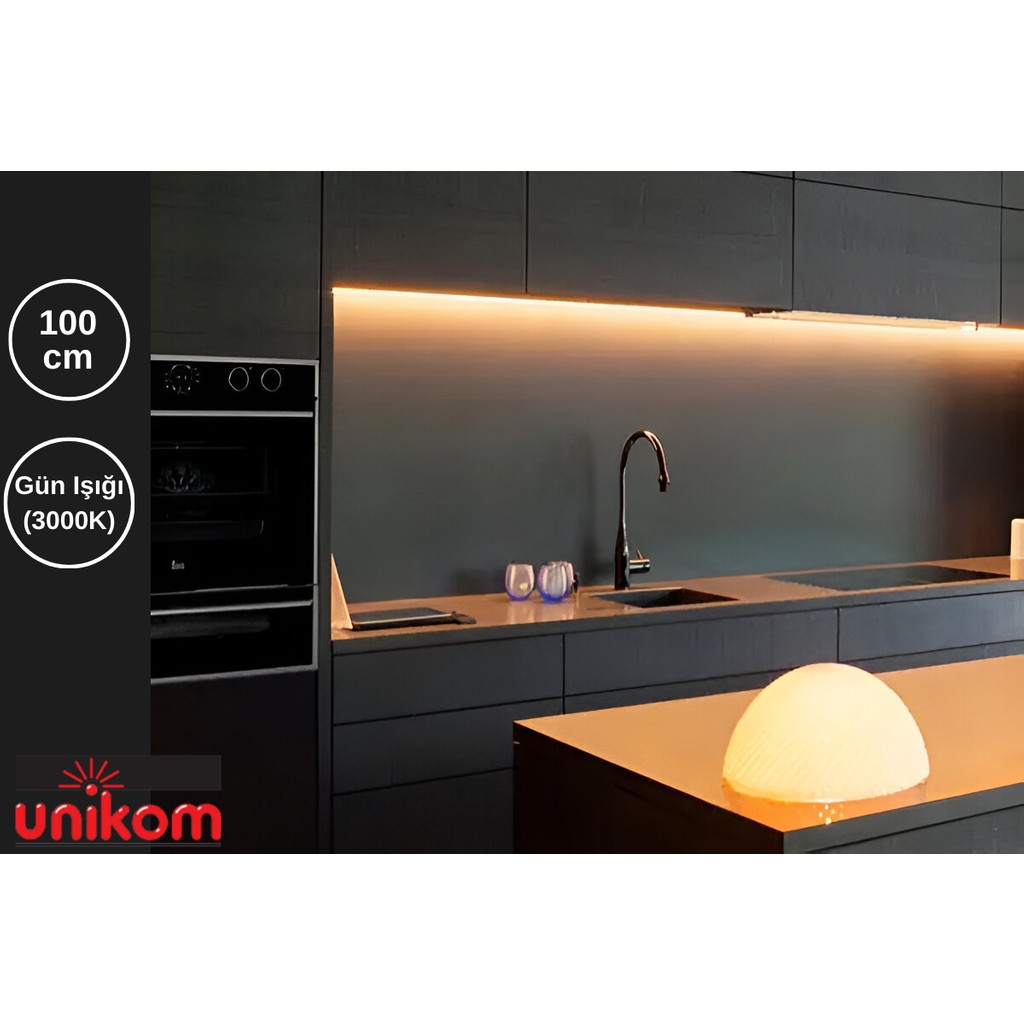 Unikom Mutfak Tezgah Altı Dekoratif LED Aydınlatma Armatür 100 cm - Gün Işığı Diğer Fiyatı