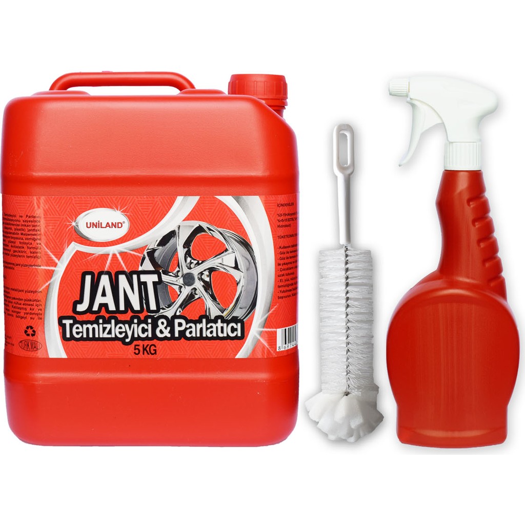 Uniland Jant Temizleyici ve Parlatıcı 5 kg + Sprey + Fırça Bulaşık Yıkama Fiyatı