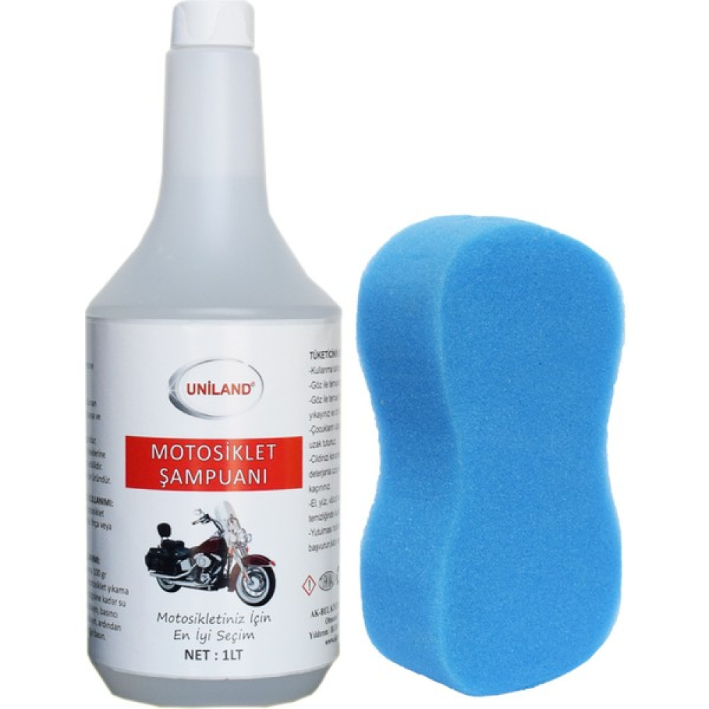 Uniland Motosiklet Şampuanı 1 Lt+Yıkama Süngeri Oto Bakım & Temizlik Ürünleri Fiyatı