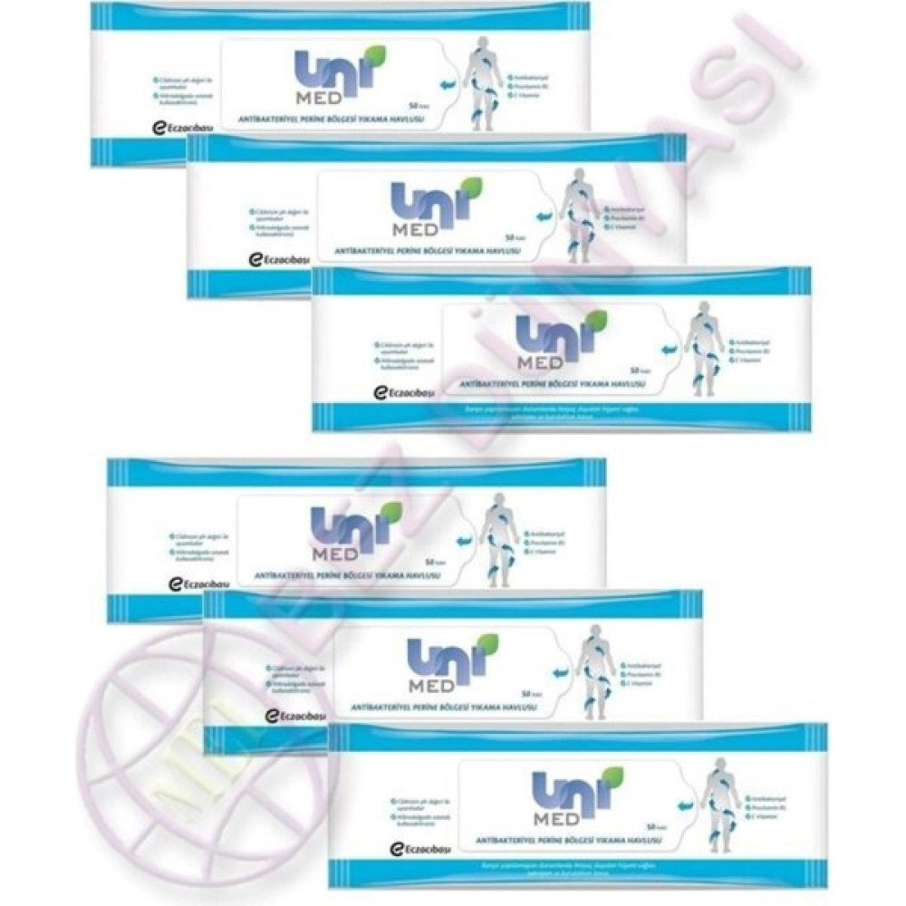 Unımed Anti Yel Perine Bölgesi Yıkama Havlusu 50'li 6 Paket Hasta Bezleri ve Temizliği Fiyatı