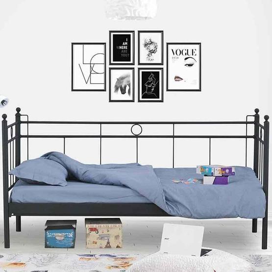 Unimet Alpas Daybed 90x200 cm Siyah Tek Kişilik Metal Karyola