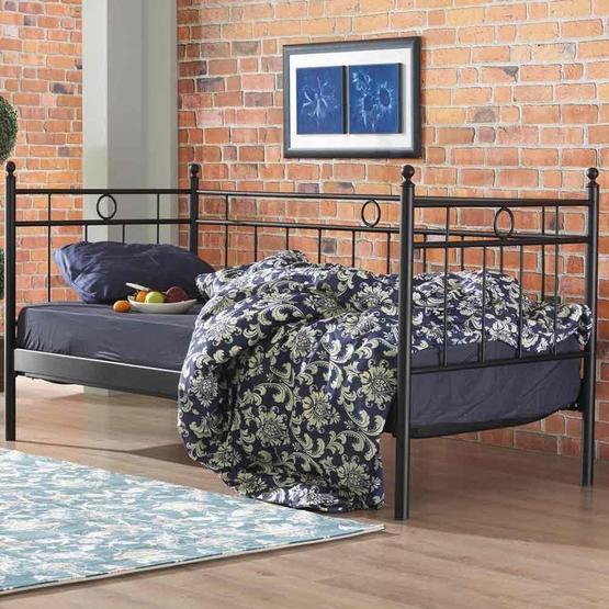 Unimet Alpas Daybed 90x200 cm Siyah Tek Kişilik Metal Karyola