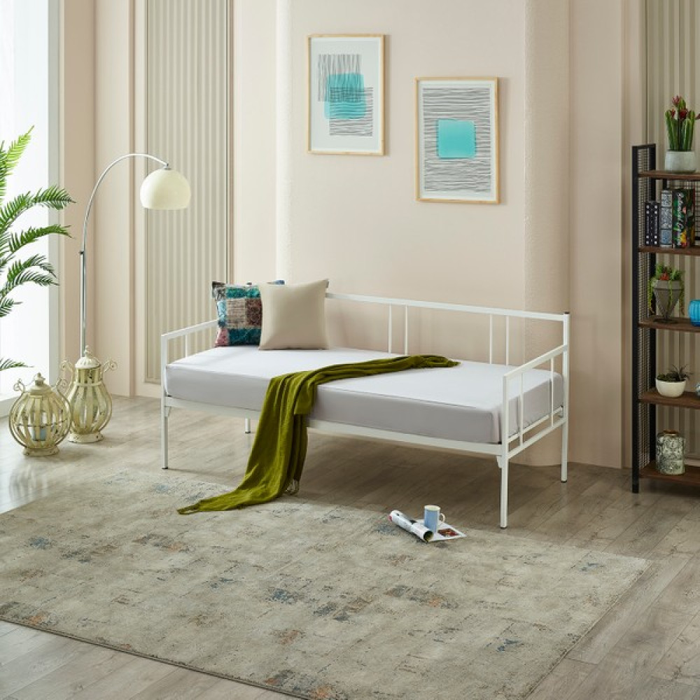 Unimet Forte Daybed Tek Kişilik Metal Karyola 90X190-90X200 Beyaz - 90 x 190 cm Karyola Fiyatı