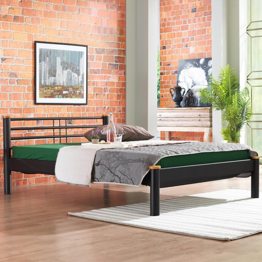 Unimet Kappis-S Çift Kişilik Ferforje Metal Karyola-Siyah - 140 x 190 cm Karyola Fiyatı