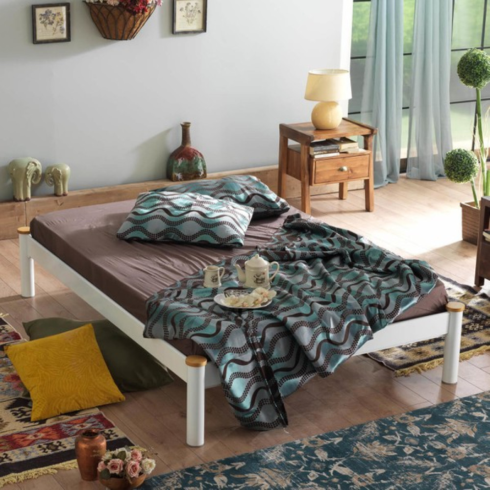 Unimet Lulis Çift Kişilik Ferforje Metal Karyola-Beyaz - 150 x 200 cm Karyola Fiyatı