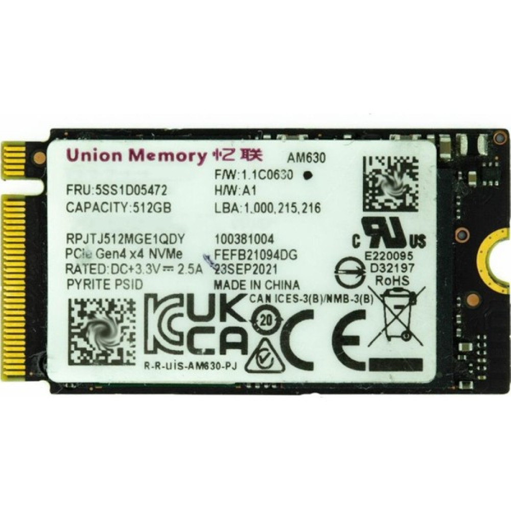 Union Memory SSS1D05470 512GB M2 22X42 Nvme SSD - Yok SSD / Solid State Drive Fiyatı