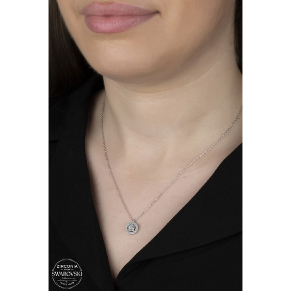 Union Takı Union Swarovski Zirconia Kadın Pırlanta Montür Gümüş Kolye - Beyaz Gümüş Kolye Fiyatı