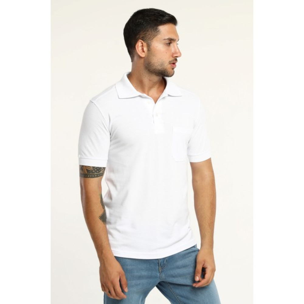 Uniprom Erkek Polo Yaka Tişört Mercedes Logolu %100 Pamuk Beyaz Erkek T-shirt Fiyatı
