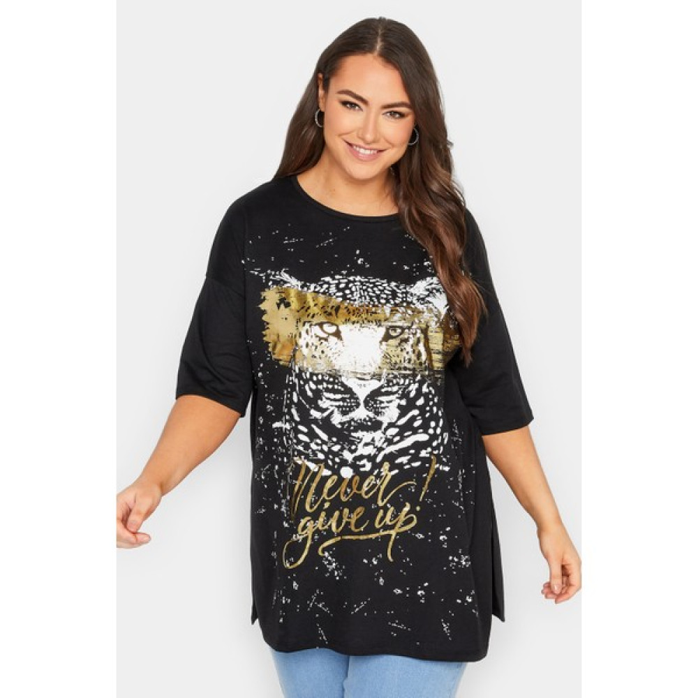Uniq Store Büyük Beden Bisiklet Yaka Baskılı T-Shirt 301849 Erkek T-shirt Fiyatı