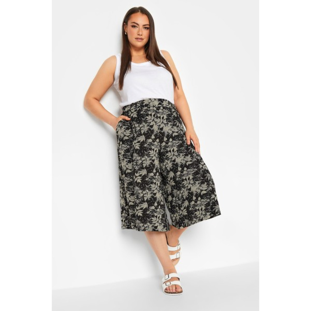 Uniq Store Büyük Beden Desenli Kapri Pantolon 302422 Kadın Pantolon Fiyatı