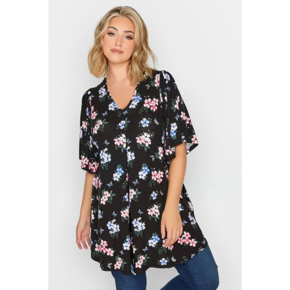 Uniq Store Büyük Beden Desenli V Yaka Bluz 302479 Bluz Fiyatı