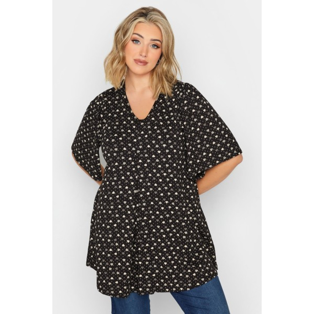 Uniq Store Büyük Beden Desenli V Yaka Bluz 302481 Bluz Fiyatı