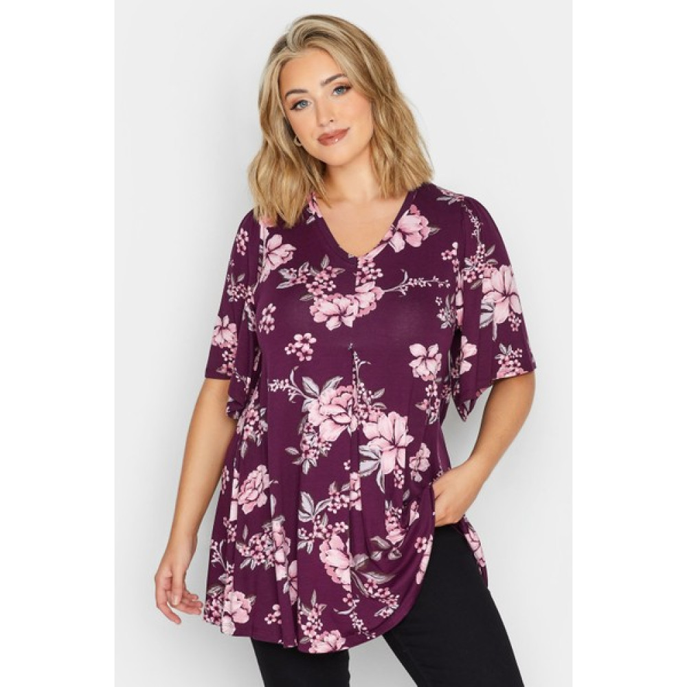 Uniq Store Büyük Beden Desenli V Yaka Bluz 302482 Bluz Fiyatı