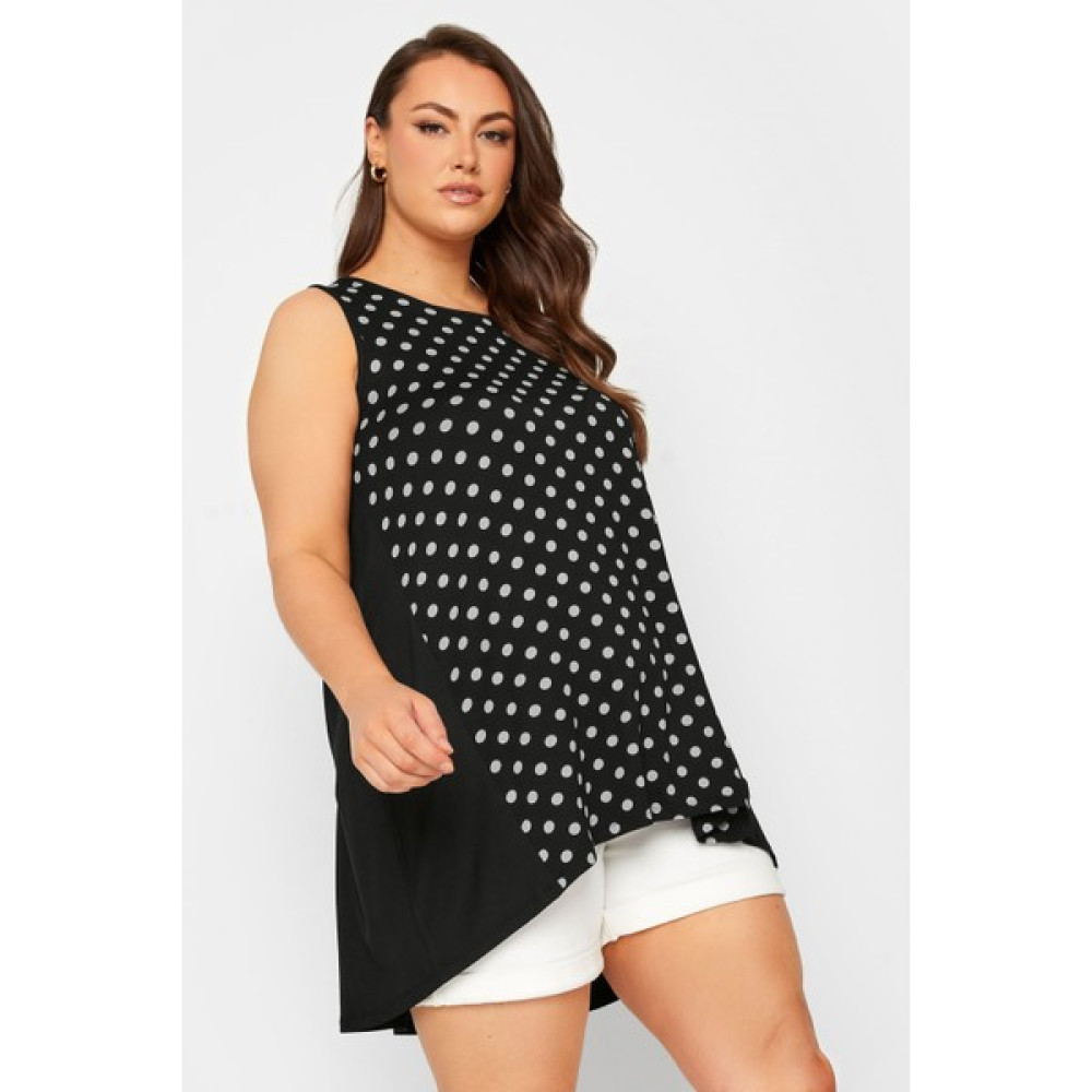 Uniq Store Büyük Beden Kolsuz Puantiyeli Bluz 302251 Bluz Fiyatı