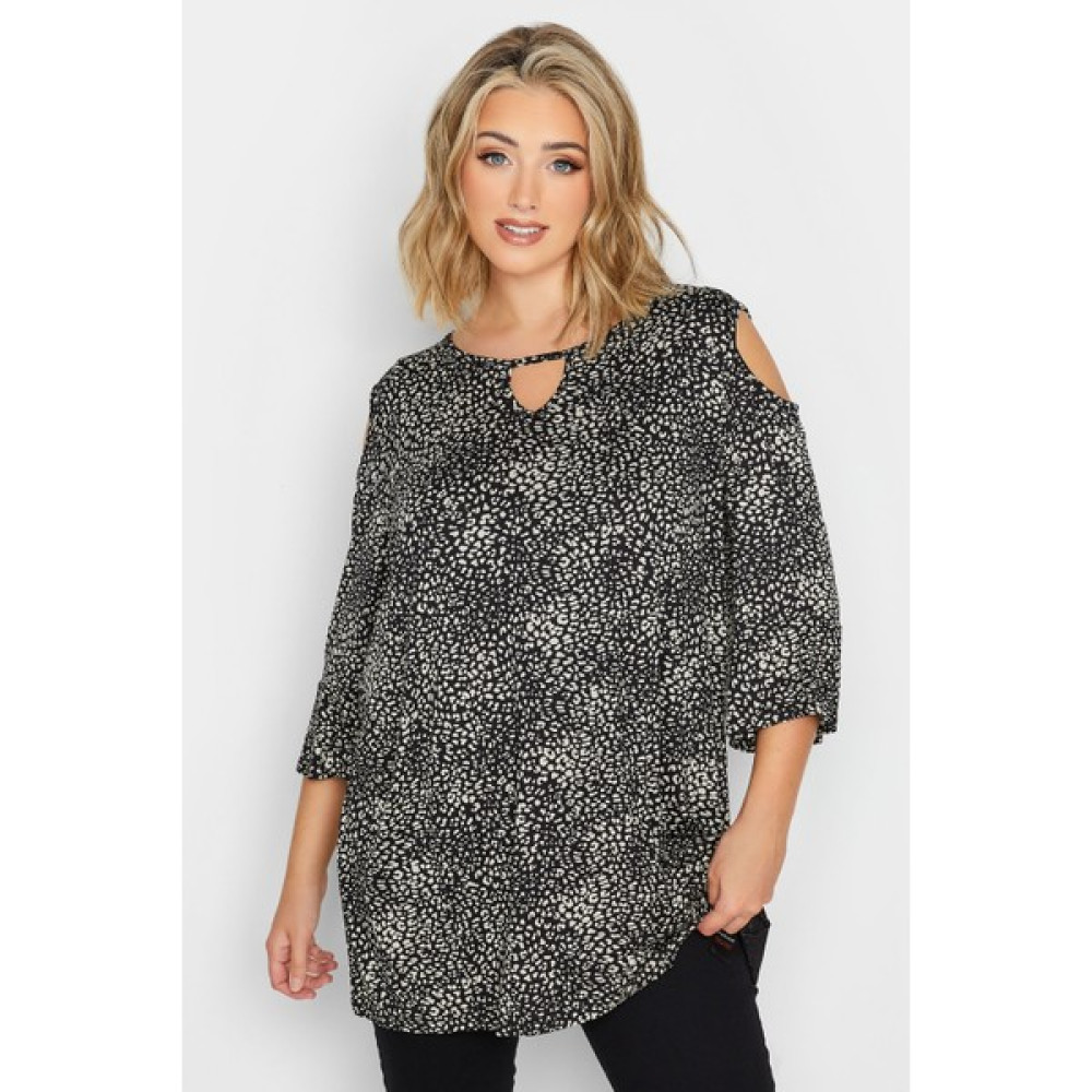 Uniq Store Büyük Beden Omuz Detaylı Desenli Bluz 302487 Bluz Fiyatı