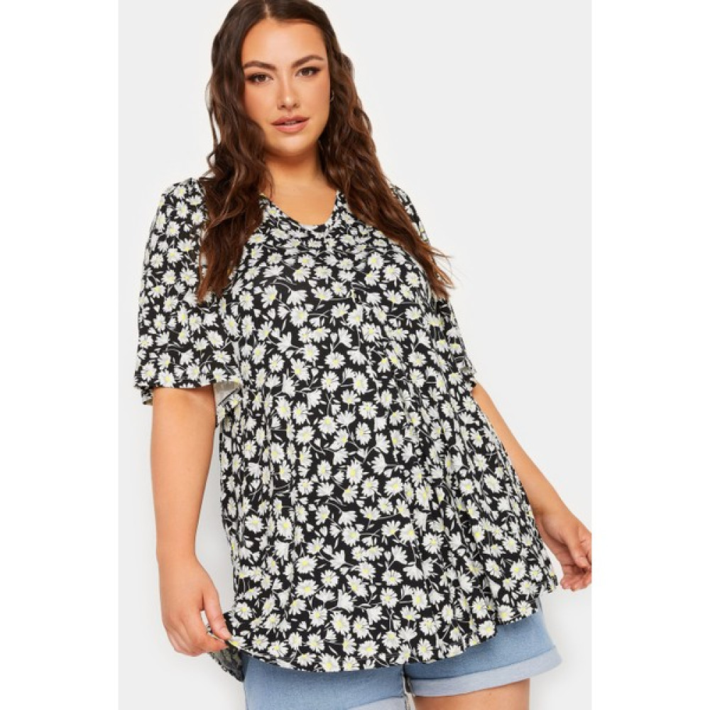 Uniq Store Büyük Beden V Yaka Çiçek Desenli Bluz 320978 Bluz Fiyatı