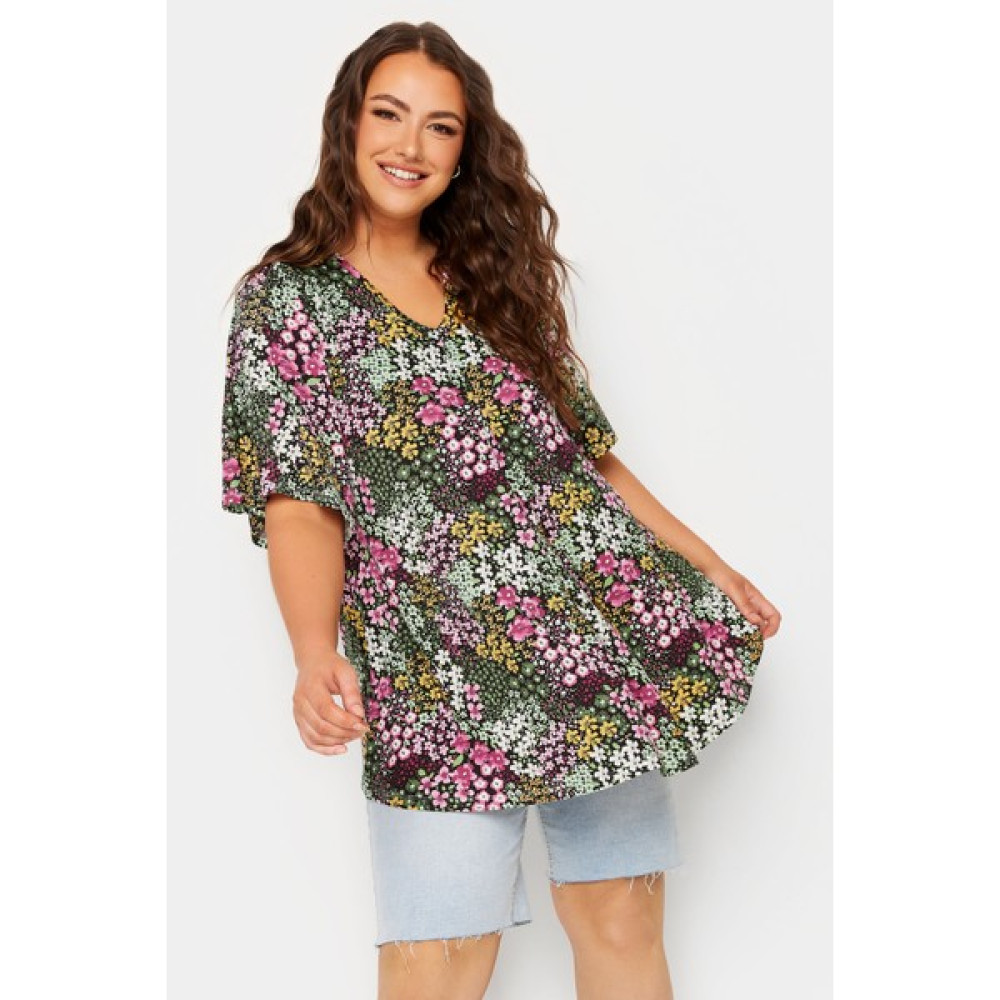 Uniq Store Büyük Beden V Yaka Desenli Bluz 302239 Bluz Fiyatı