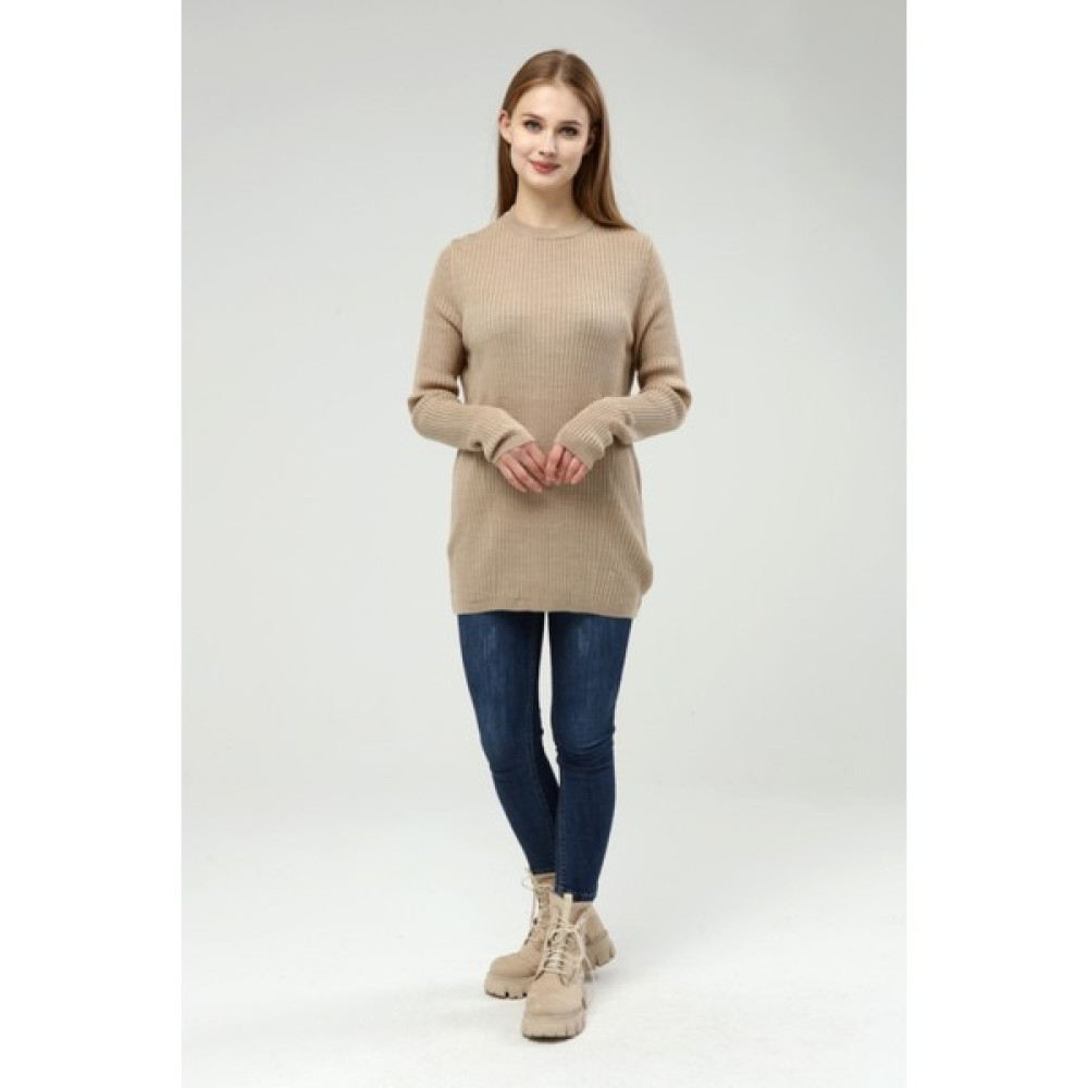 Uniq Store Camel Normal Kalıp Uzun Triko Bluz Bluz Fiyatı