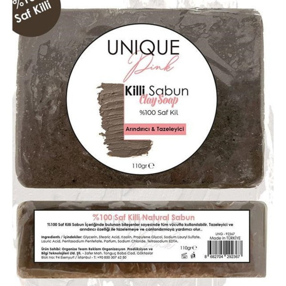 Unique Pink El Yapımı 100 Saf Killi Sabun 110gr - 1 Oto Boyaları Fiyatı