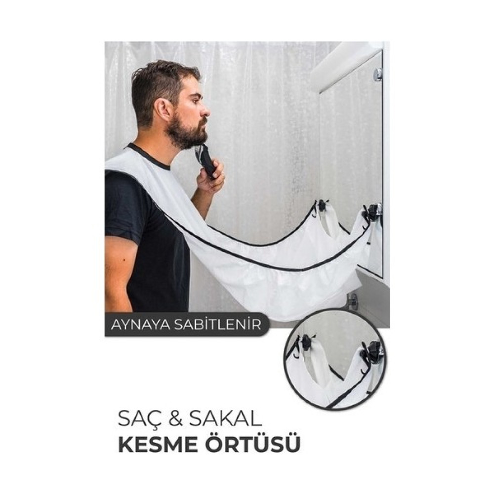Uniquem Beyaz Pratik Sakal Kesme Örtüsü Saç Sakal Tıraş Önlüğü Saç Kesme Makineleri Fiyatı