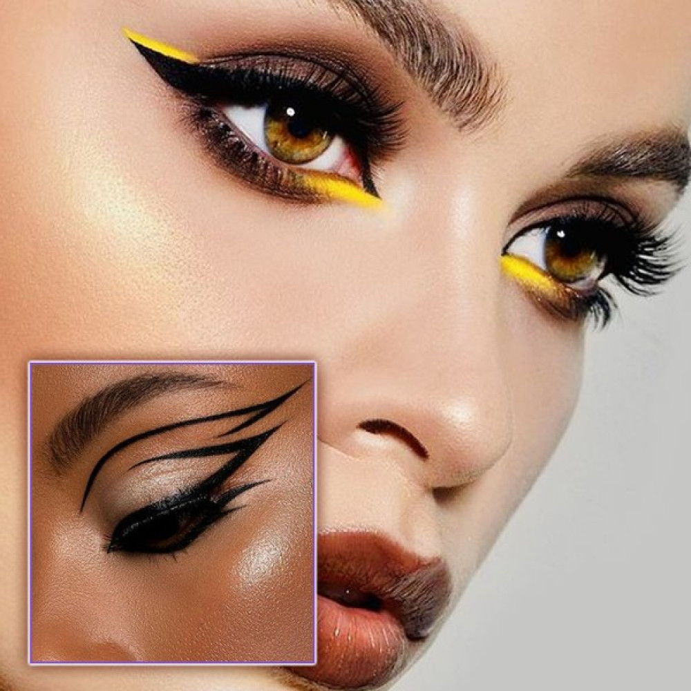 Uniquem Siyah Ultra İnce Uçlu Likit Kalem Eyeliner Sürülebilir Makyaj Göz Su Geçirmez Altın, Takı & Aksesuar Fiyatı