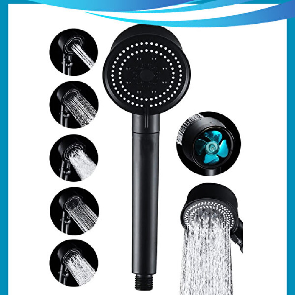 Uniquem Turbo Fan Pervaneli 5 Fonksiyonlu Duş Başlığı Multi Pervaneli Duş Başlığı Fiyatı