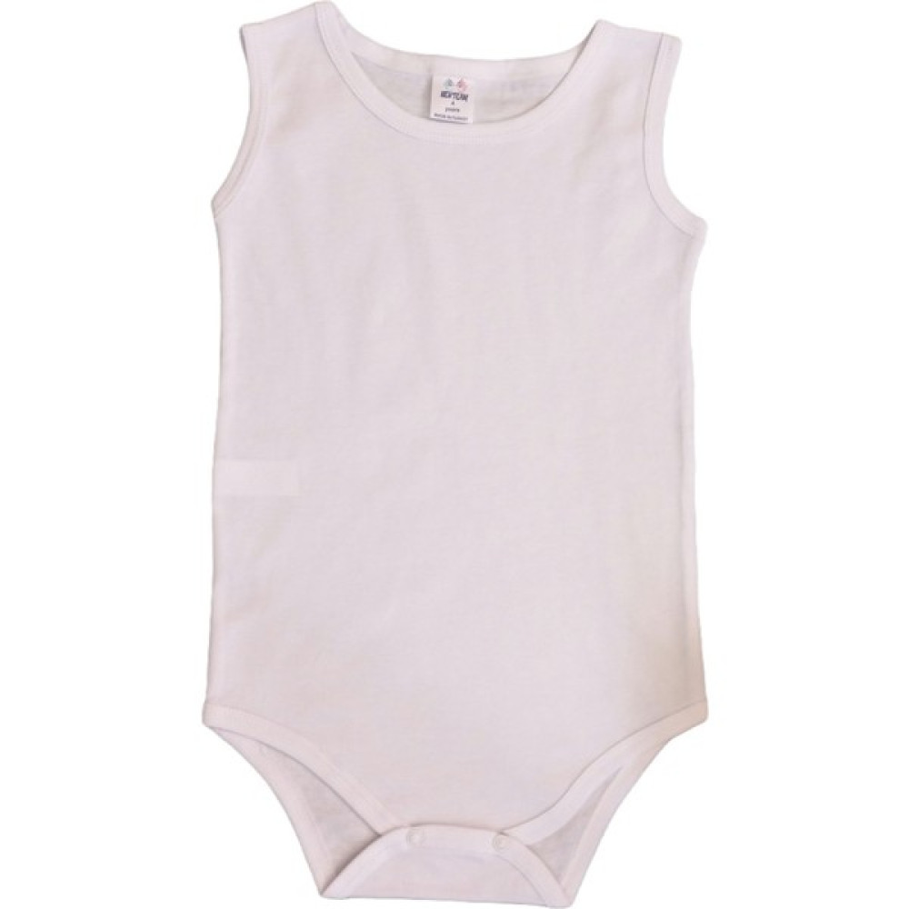 Unisex Bebek Kolsuz Beyaz Body, 4 Yaş, Beyaz Bebek Tulumu Fiyatı