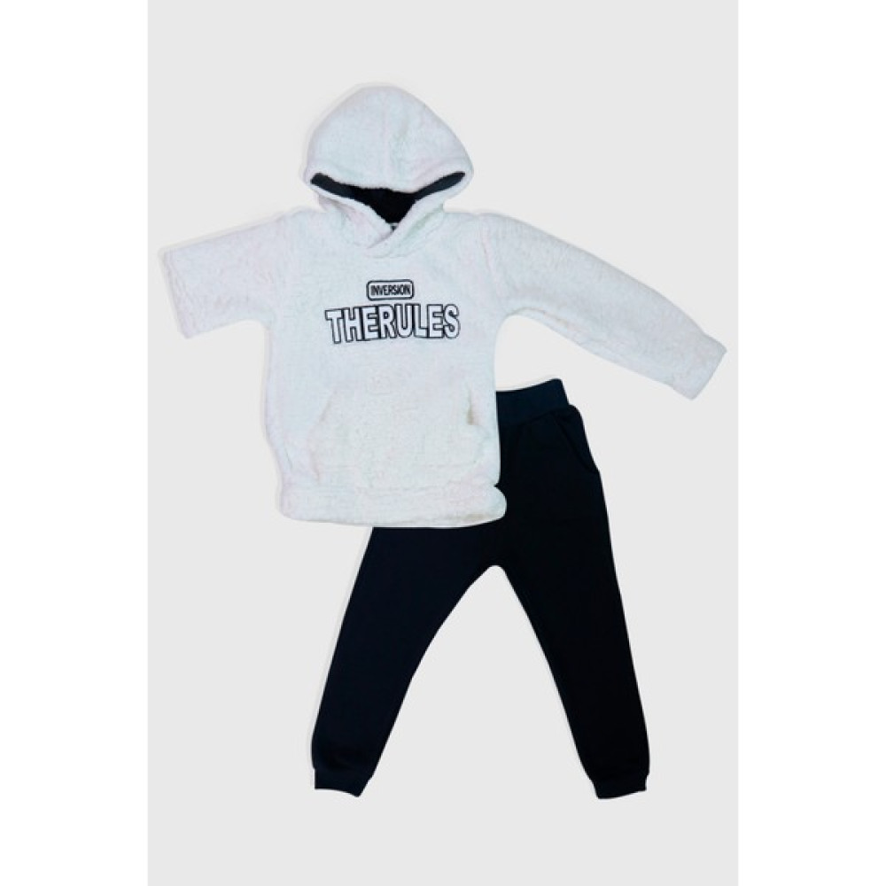Unisex Çocuk Beyaz Suni Koyun Yünü 2'li Takım 12108 Bebek Giysi Takım Fiyatı