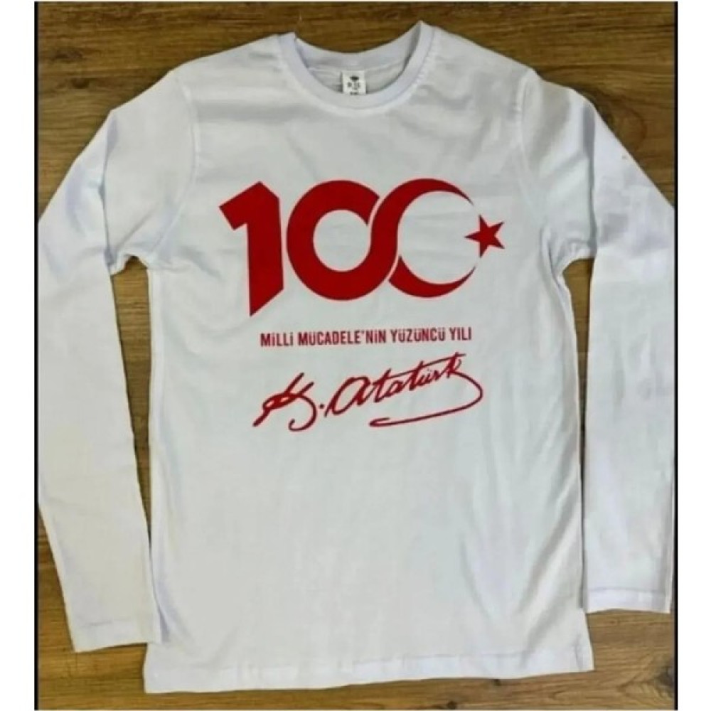 Unisex Cumhuryetin 100. Yılı Uzun Kol T-Shirt Erkek Ceket Fiyatı