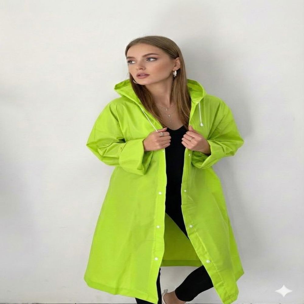 Unisex Eva Kumaş Su Rüzgar Geçirmez Yağmurluk - Açık Yeşil - Standart Yağmurluk & Panço (Outdoor) Fiyatı