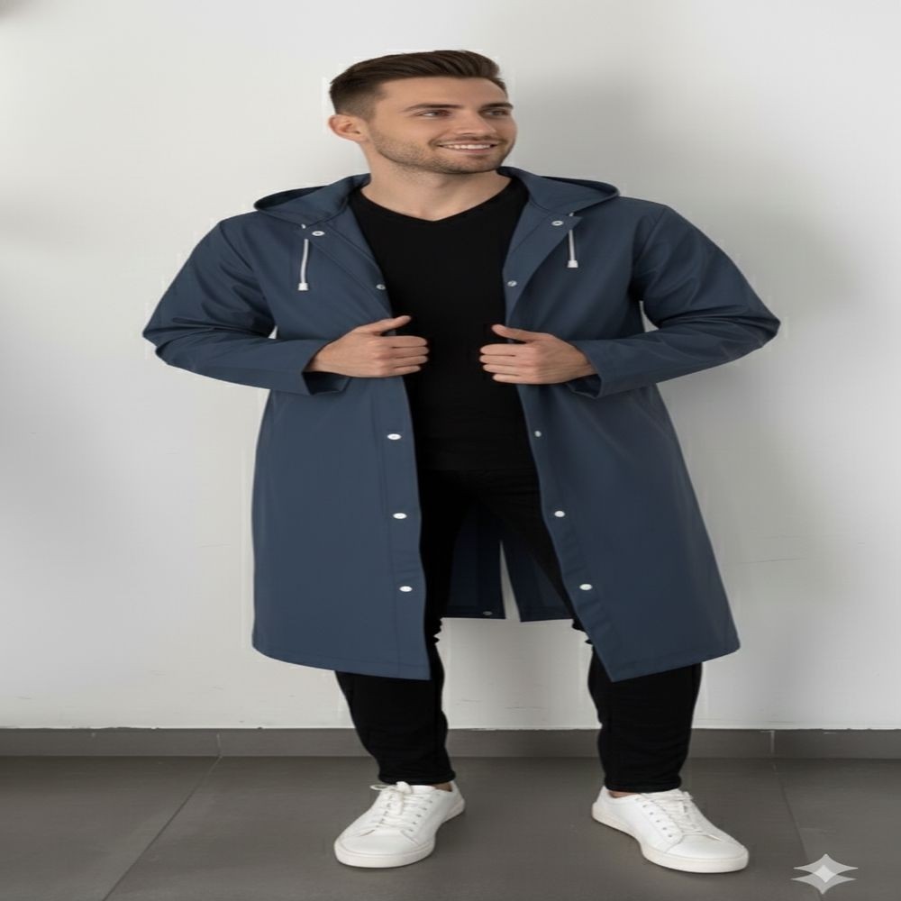 Unisex Eva Kumaş Su Rüzgar Geçirmez Yağmurluk - Lacivert - Standart Yağmurluk & Panço (Outdoor) Fiyatı