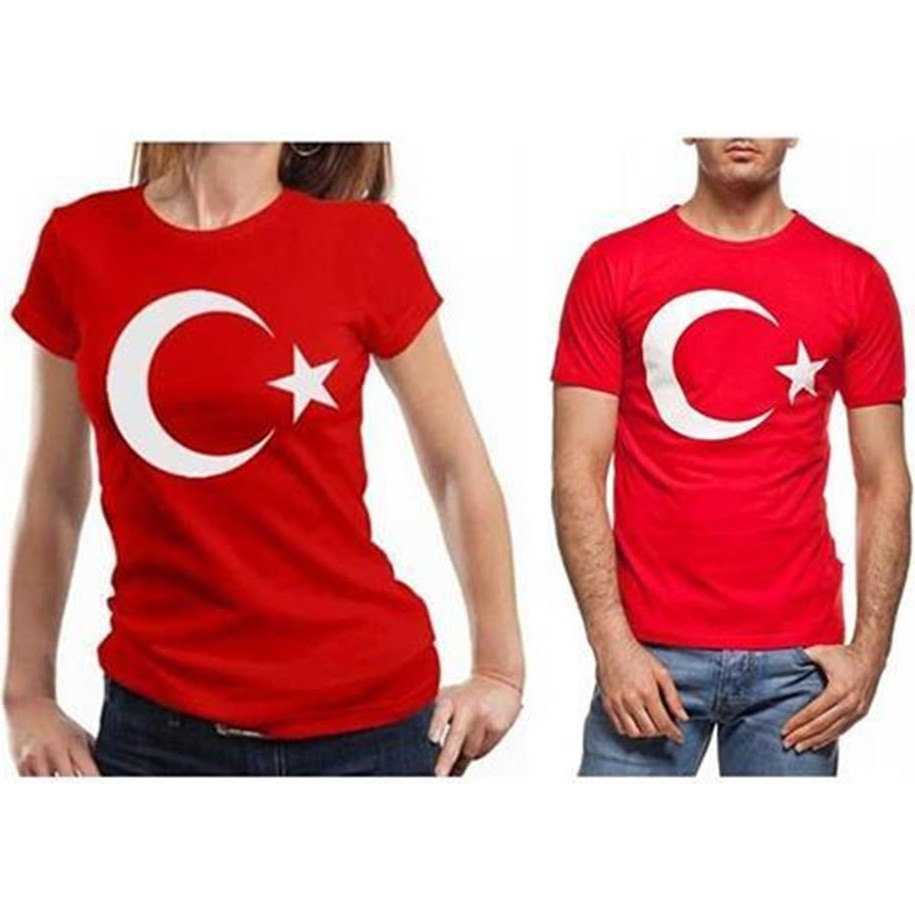 Unisex Kırmızı Türk Bayraklı Kısa Kol T-Shirt Giyim & İç Giyim Fiyatı