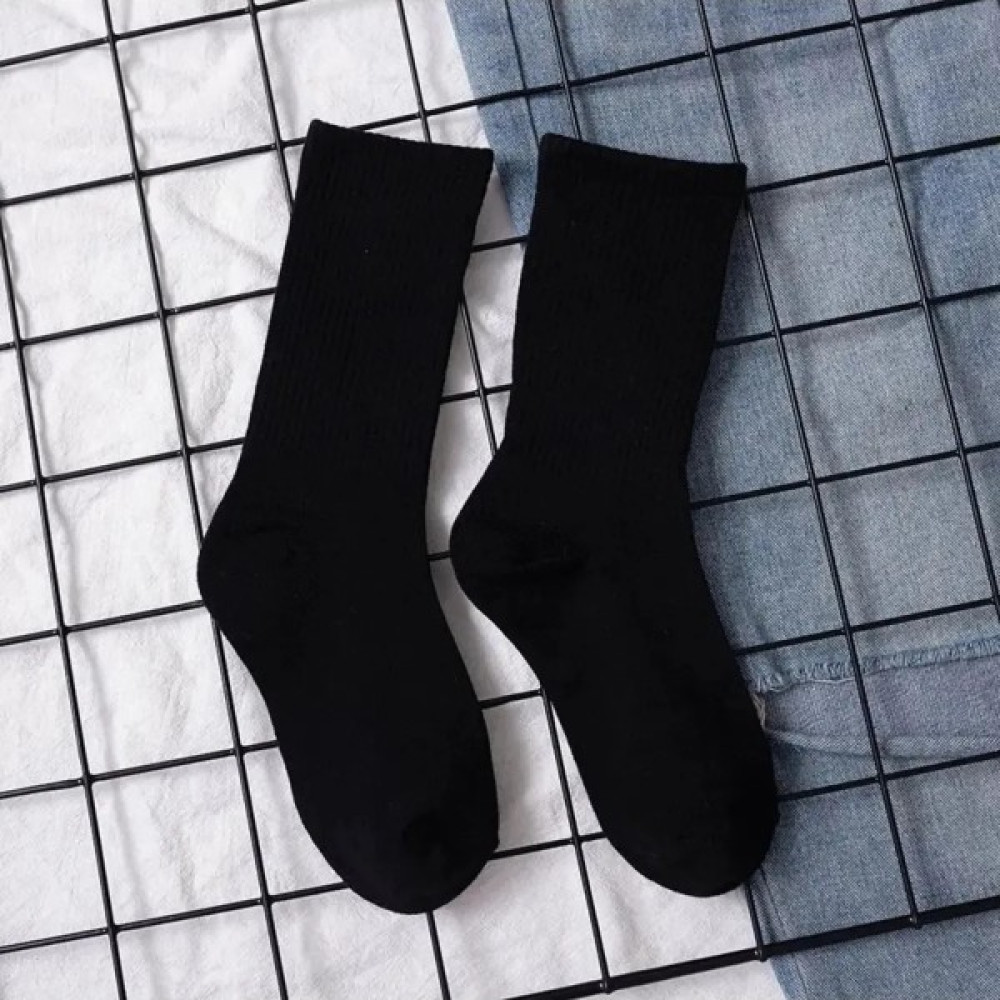 Unisex Siyah Kolej Düz Desensiz Çorap 10 Adet Çorap (Outdoor) Fiyatı