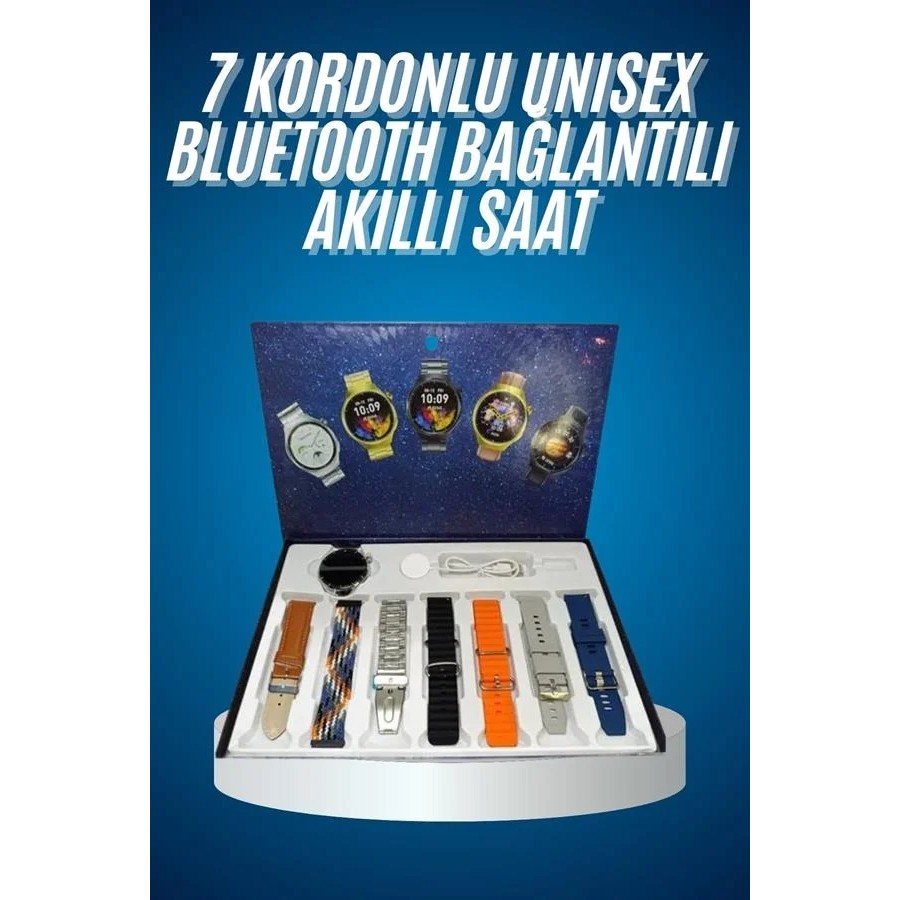 Unısex Yuvarlak Ekranlı 7 Kordonlu Akıllı Saat Gps Destekli Çoklu Kordon Seçeneği Tdms-07 - Standart - 1 - Renkli Diğer Fiyatı