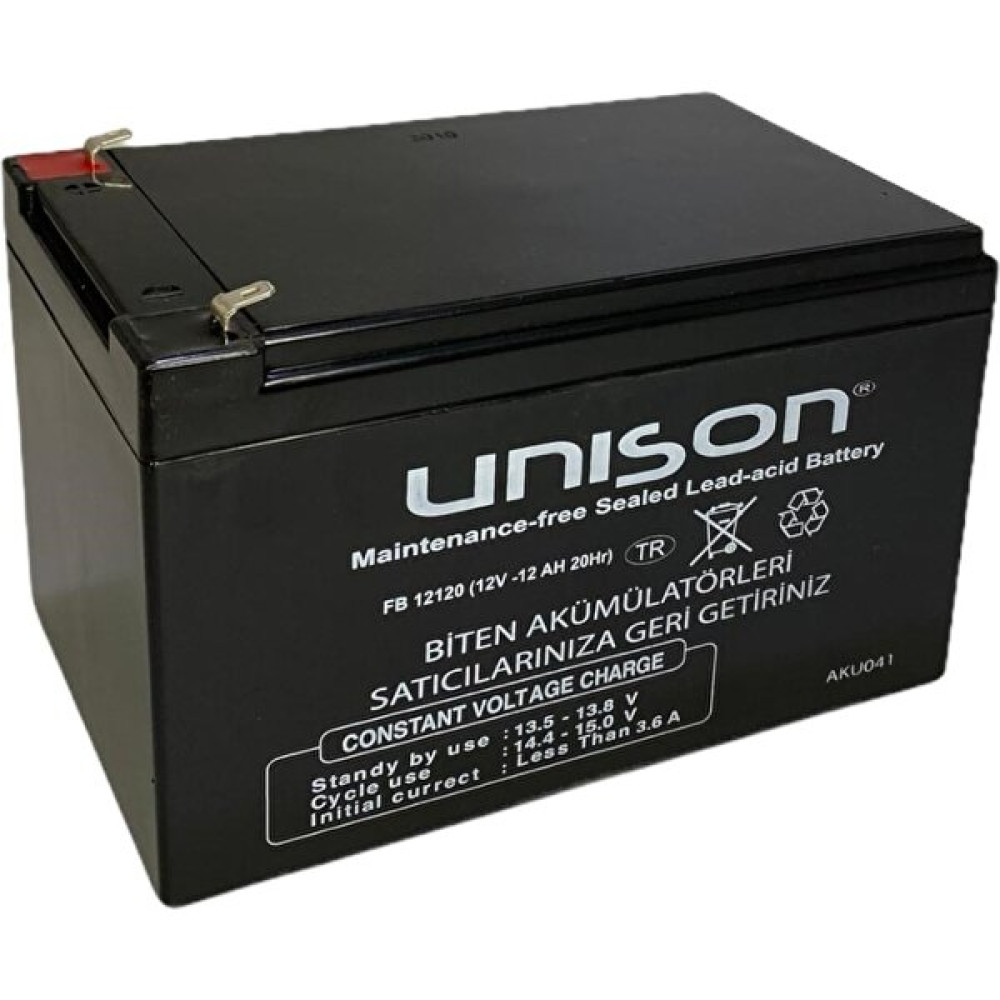 Unison Çocuk Oyuncak Araba Aküsü Unıson (Pili Bataryası) 12 Volt(V) 12 Amper(Ah) (Pilsan ve Benzer Markalar - Siyah Akülü Araba Fiyatı