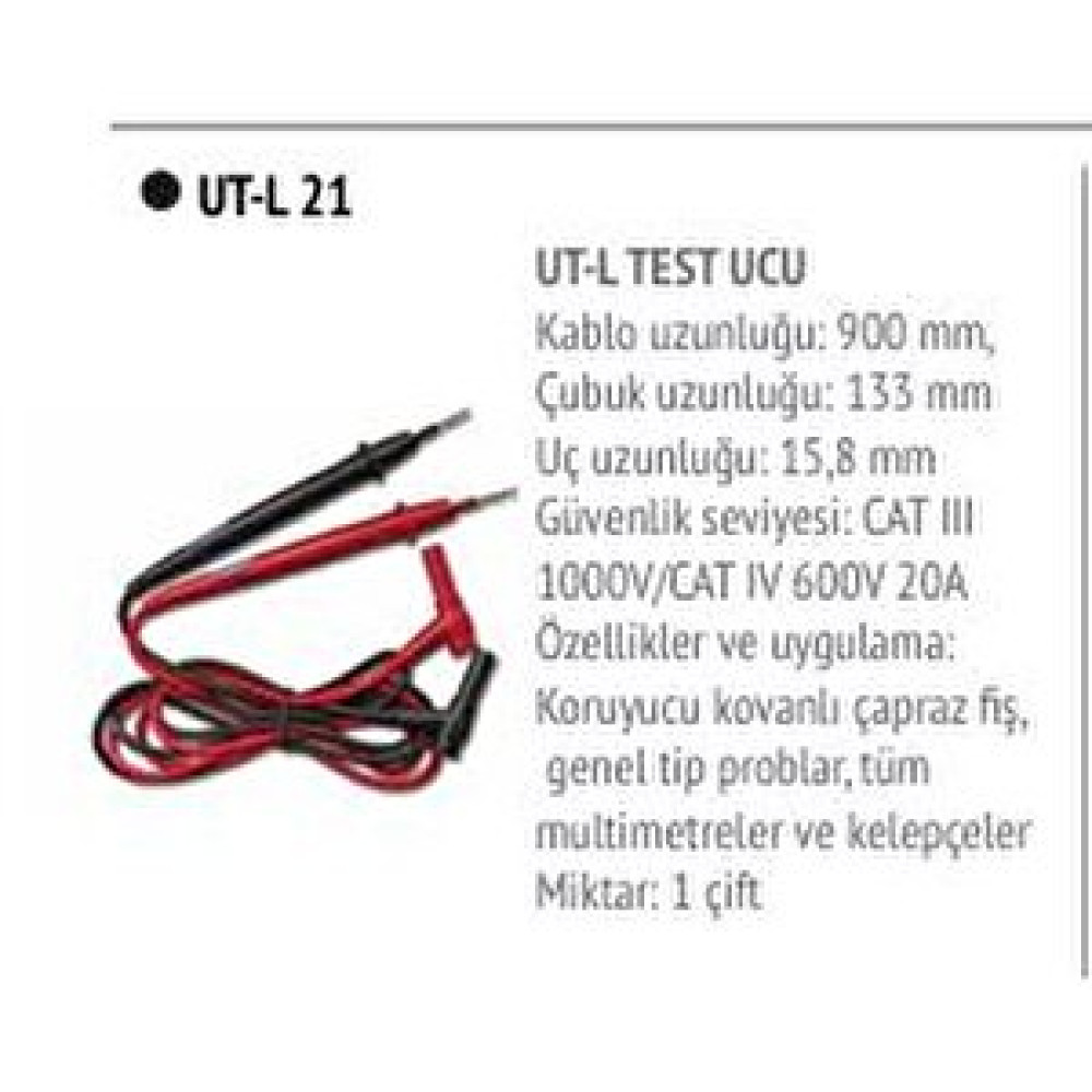 Unit  Ut-l21 Ölçü Aleti Probu-ut-l Test Ucu; Uni-t Diğer Test ve Ölçüm Cihazları Fiyatı