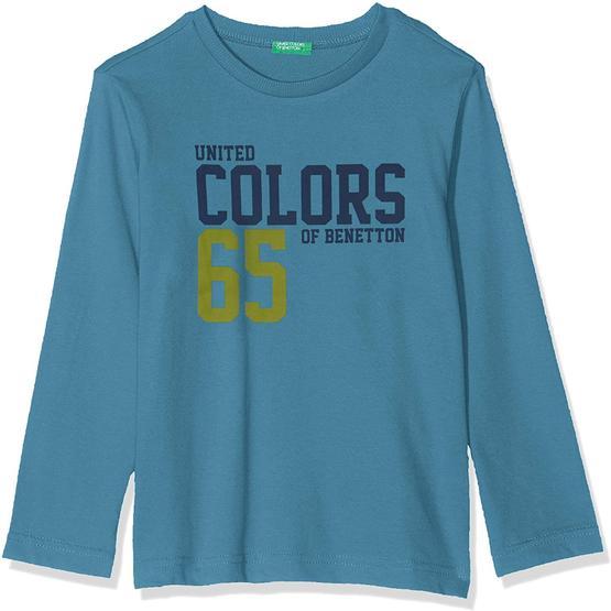 United Colors of Benetton Benetton Yazılı Yeşil Erkek Çocuk T-Shirt