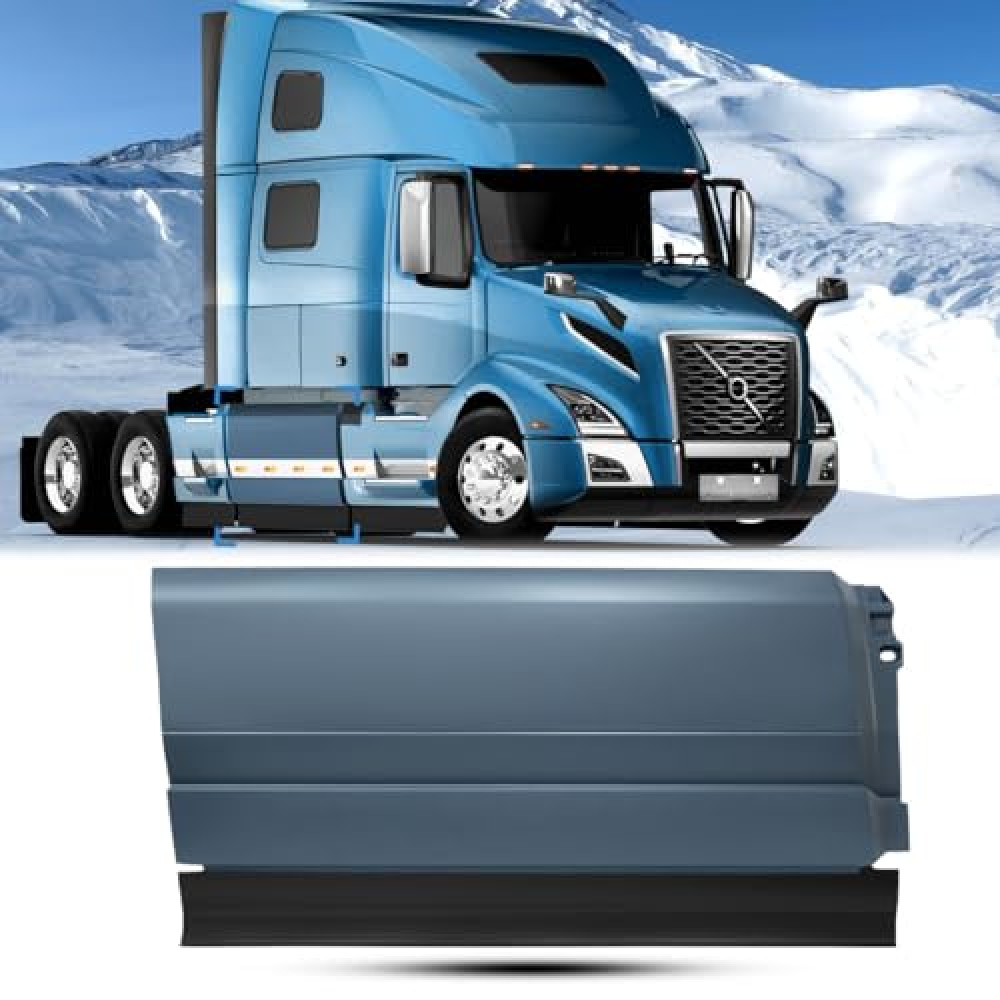 Unitedlu Black Middle Fairing Panel 71" Made of ABS Plastic Compatible with Volvo VNL 2018+,Including Fairing Extension(Drive Left Side) (Middle Fairing 71", Right)