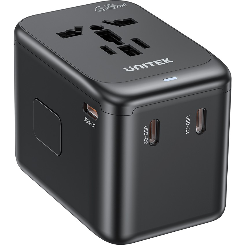 Unitek 65W Universal Travel Adaptör 3xusb-C+1xusb-A - Siyah Cep Telefonu Şarj Cihazı Fiyatı